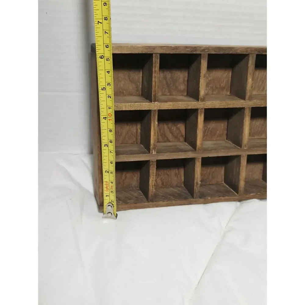 Vintage Wooden Shadow Box/Shelf Display/Trinket Box 7x6 Mini Decor Rustic Vtg